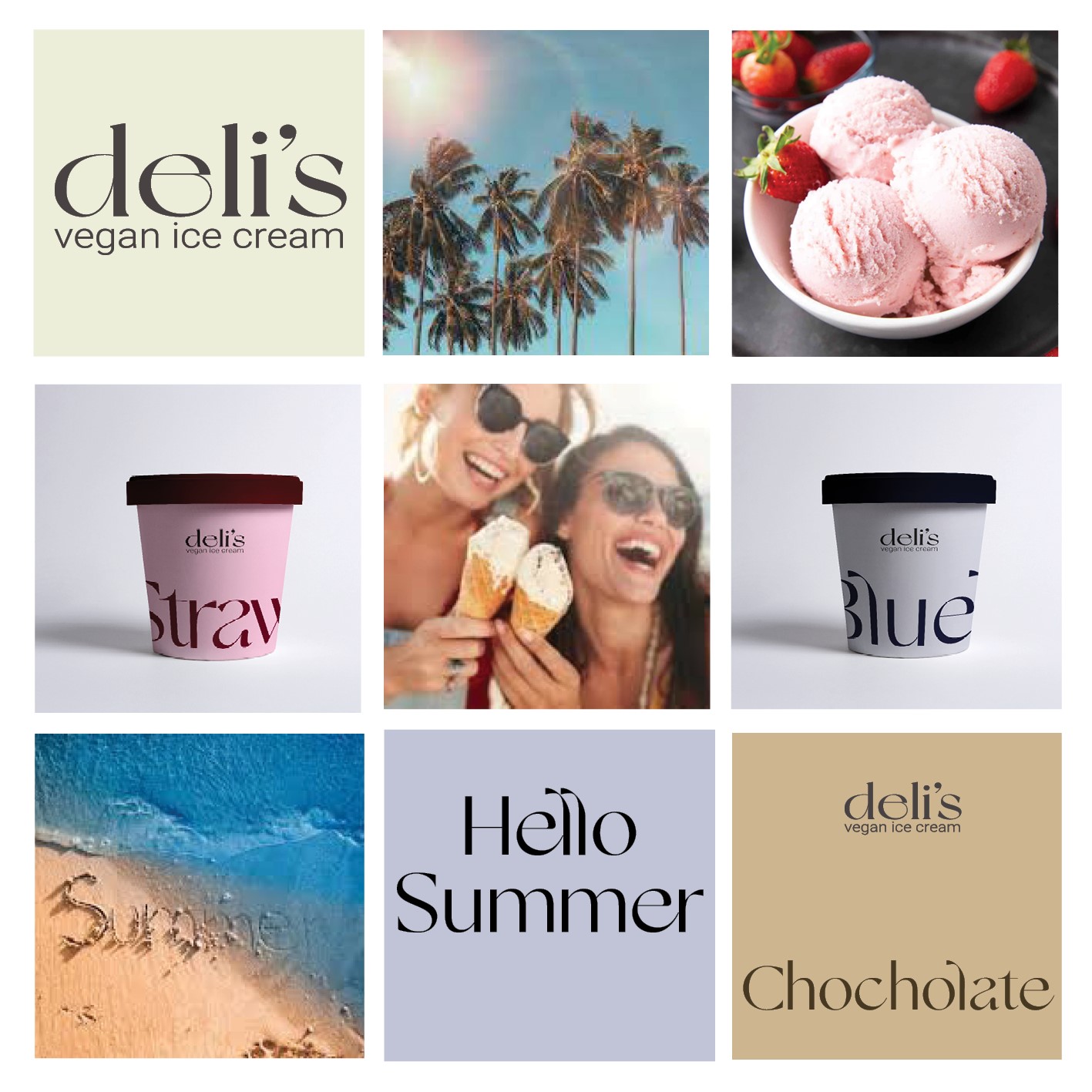 Deli’s vegan ice cream Instagram visual direction